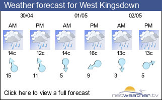 Weather forecast for West Kingsdown